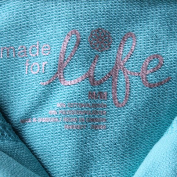 Blue Full Zip Hooded Long Sleeve Jacket ~M~ - Picture 6 of 7